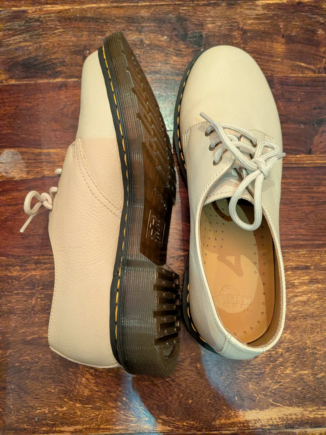 Dr. Martens 1461 Parchment Beige Leather Shoes - photo 4