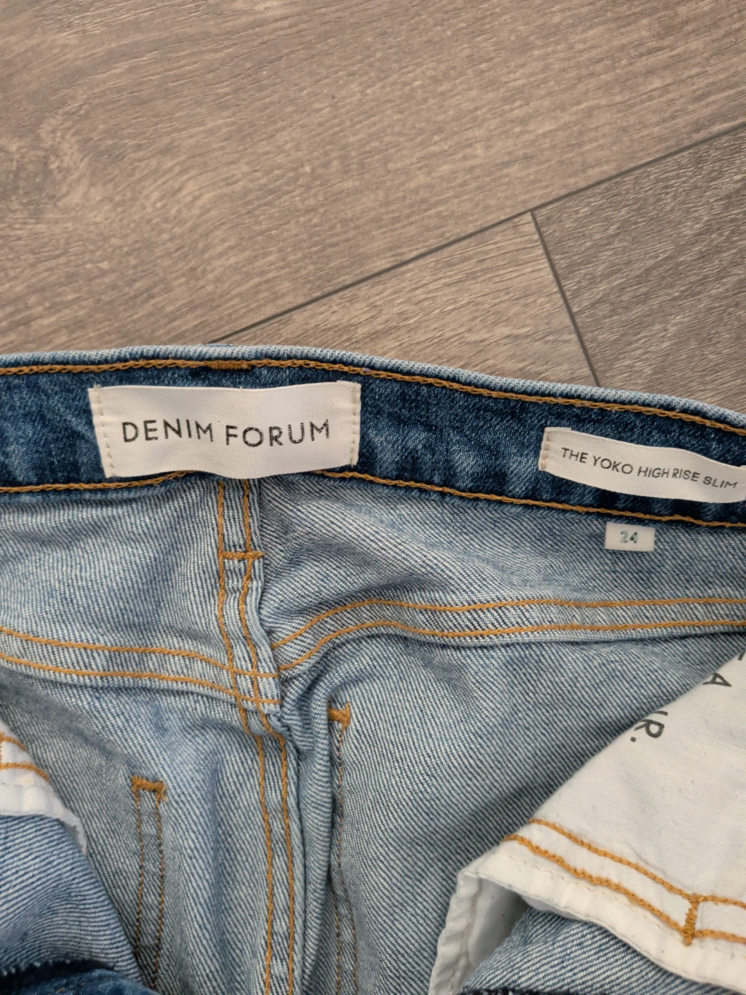 Denim Forum The Yoko High Rise Slim Jeans Size 34 - photo 2
