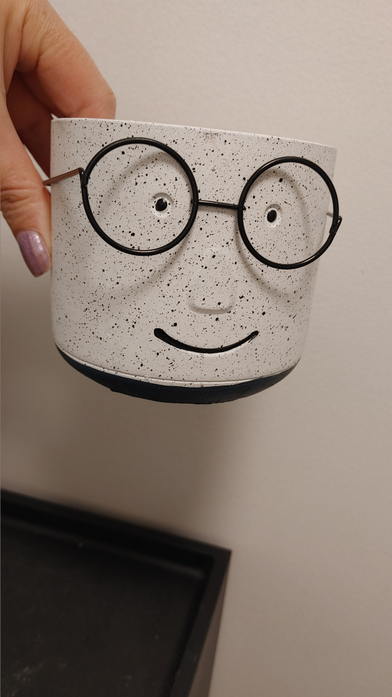 Funny Face Planter Pot with Glasses - photo 4