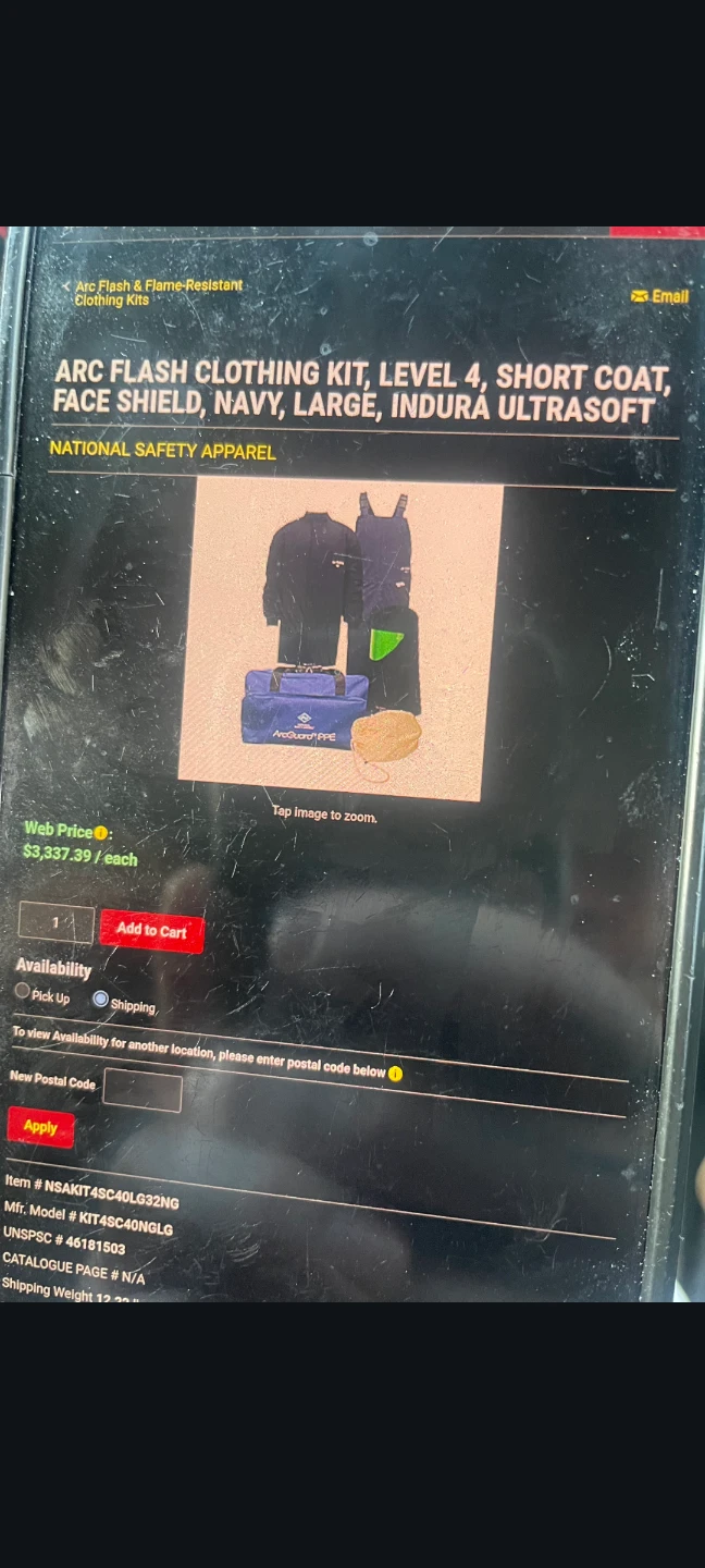 National Safety Apparel Arc Flash Clothing Kit Level 4