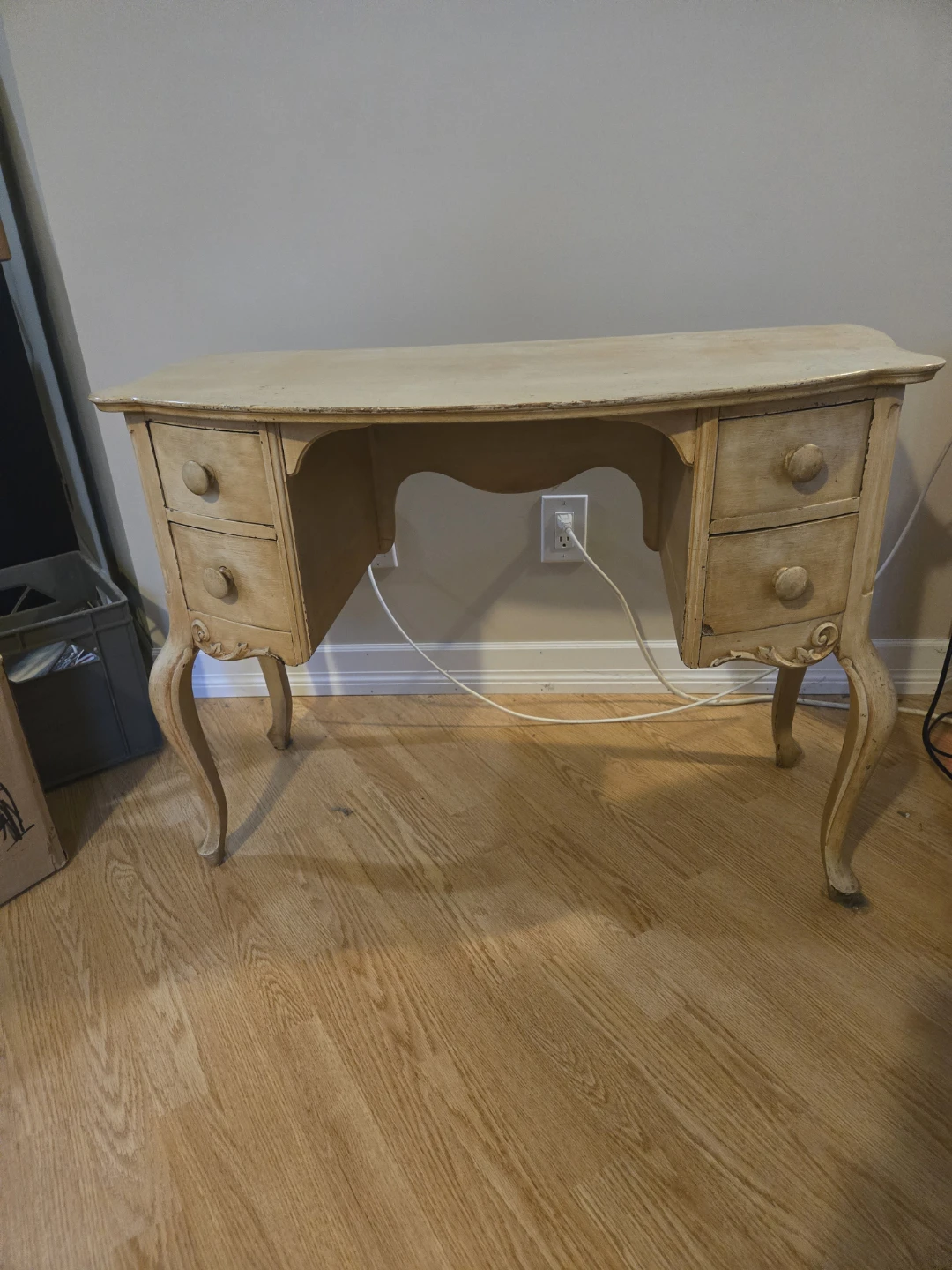 Vintage Vanity Desk with Drawers