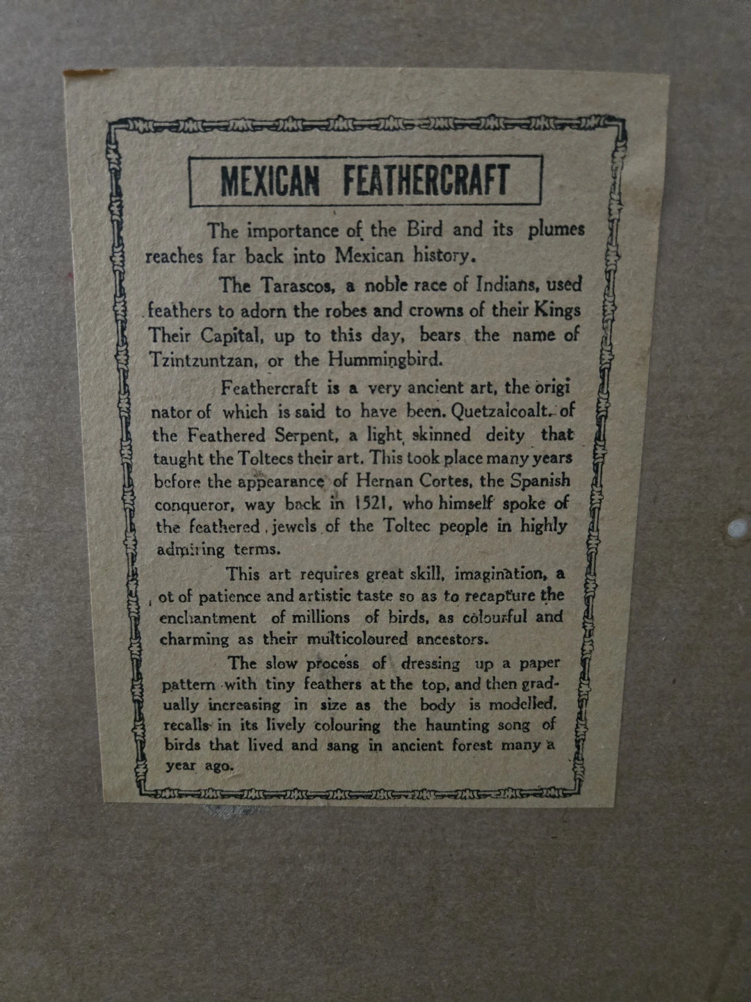 Two (2) Vintage Mexican Bird Feather Art Pictures - photo 2