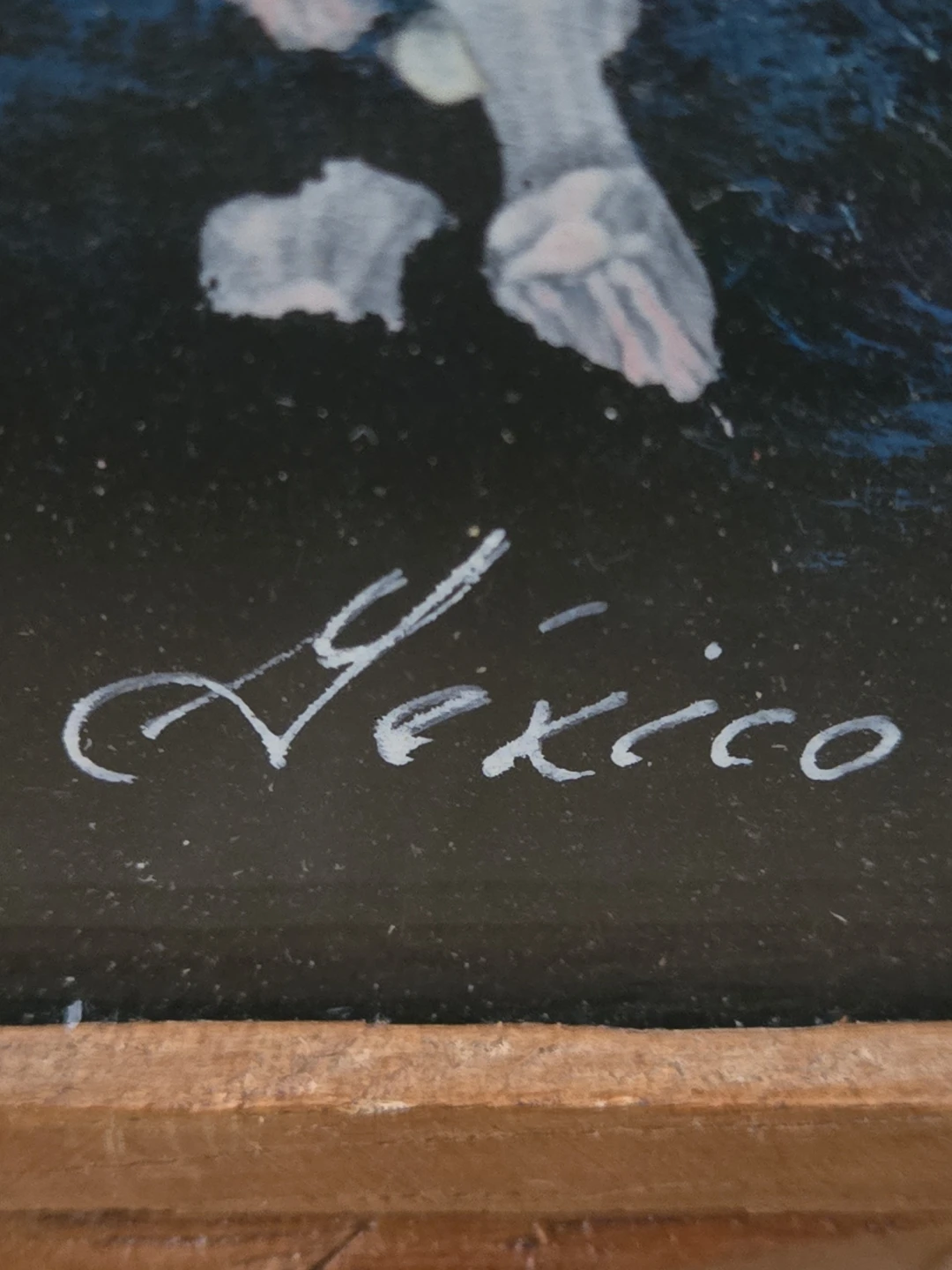 Two (2) Vintage Mexican Bird Feather Art Pictures - photo 3