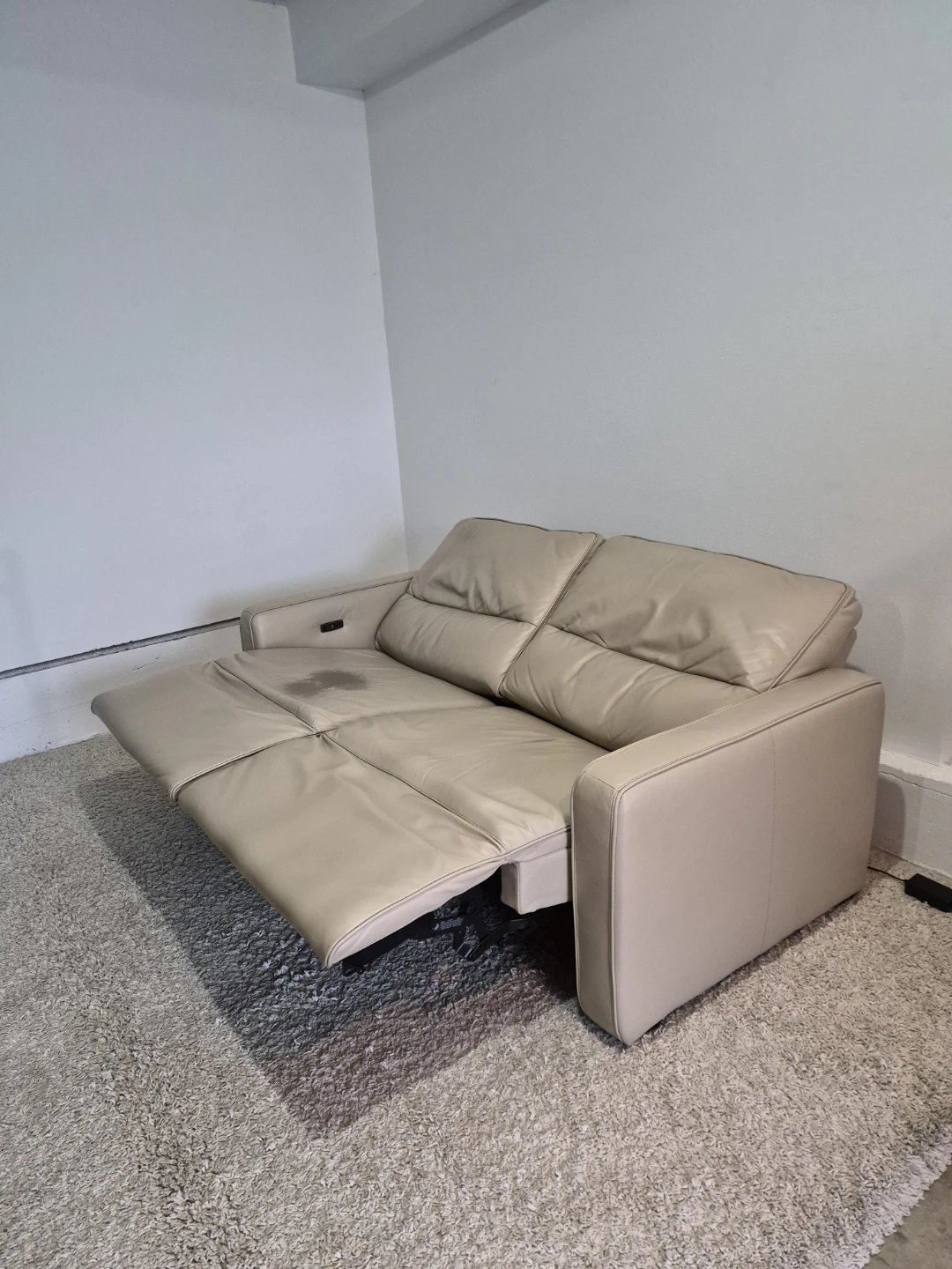 Leons Leather Power Recliner 2 Seater Sofa