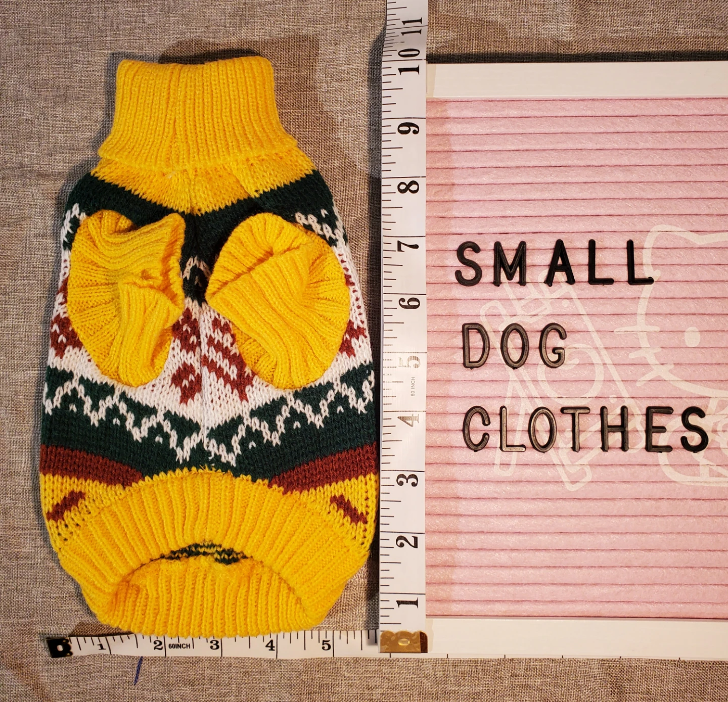Yellow Dog Sweater for Small Dogs - S - photo 2