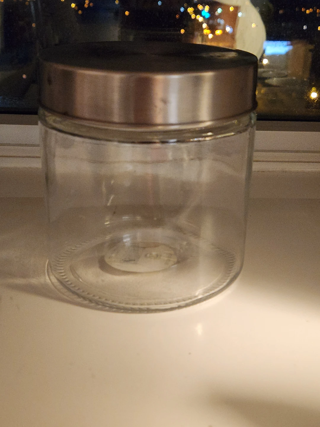 Glass Storage Jar with Metal Lid