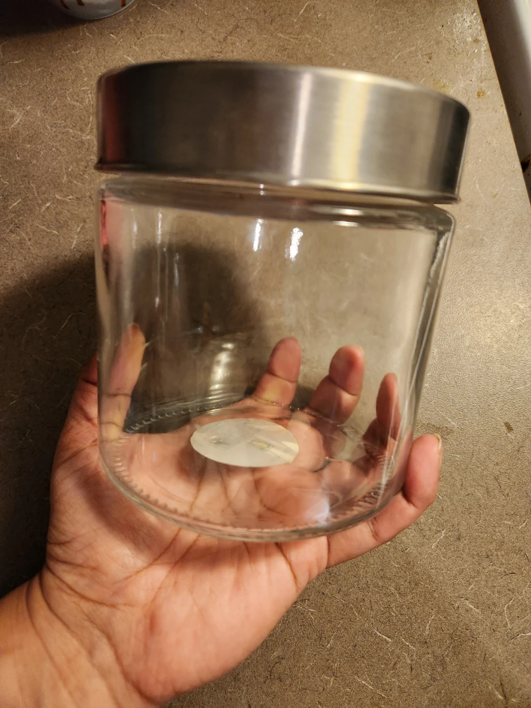 Glass Storage Jar with Metal Lid - photo 2