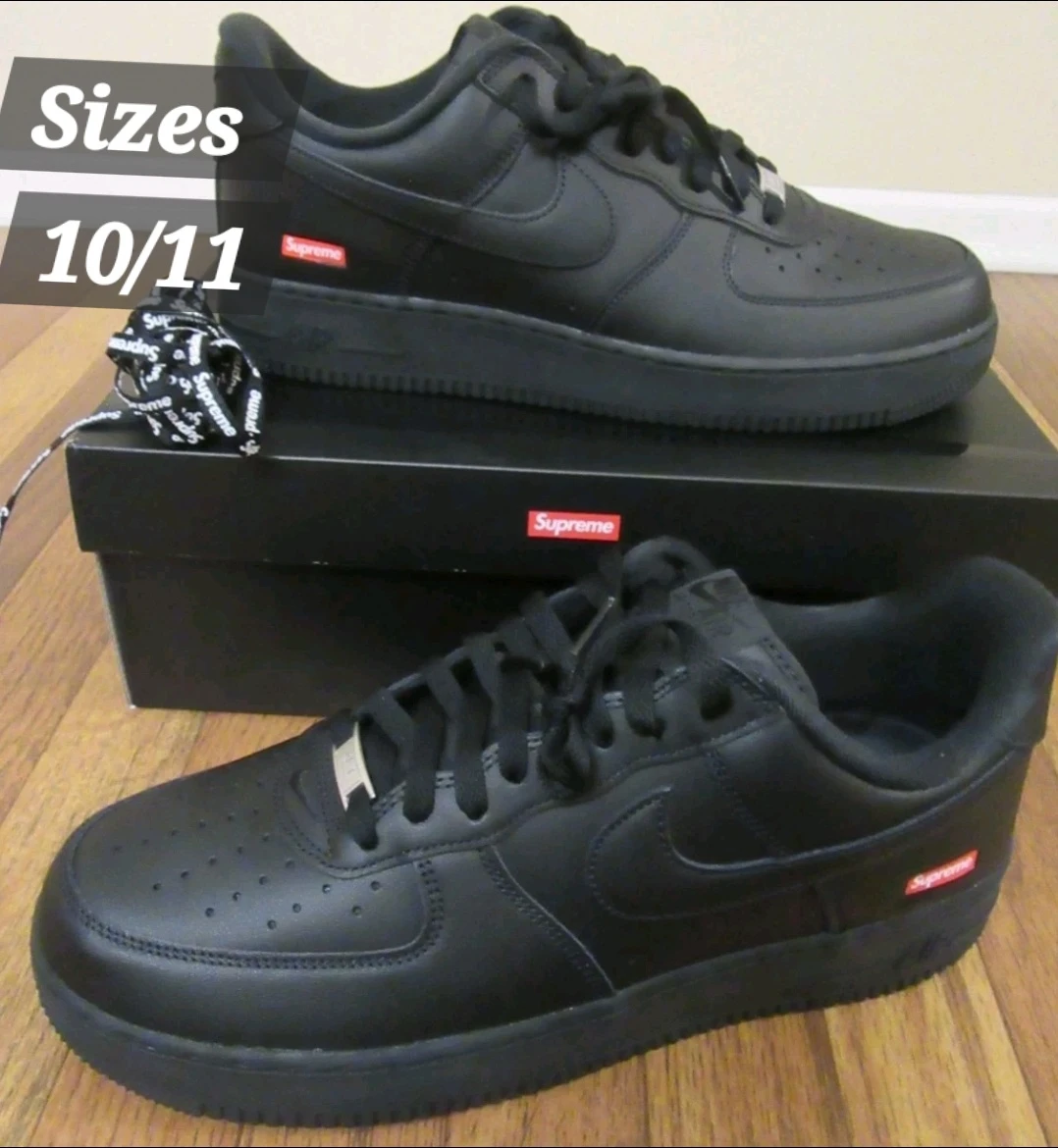 Supreme x Nike Air Force 1 Low "Black" "Sizes 10/11"