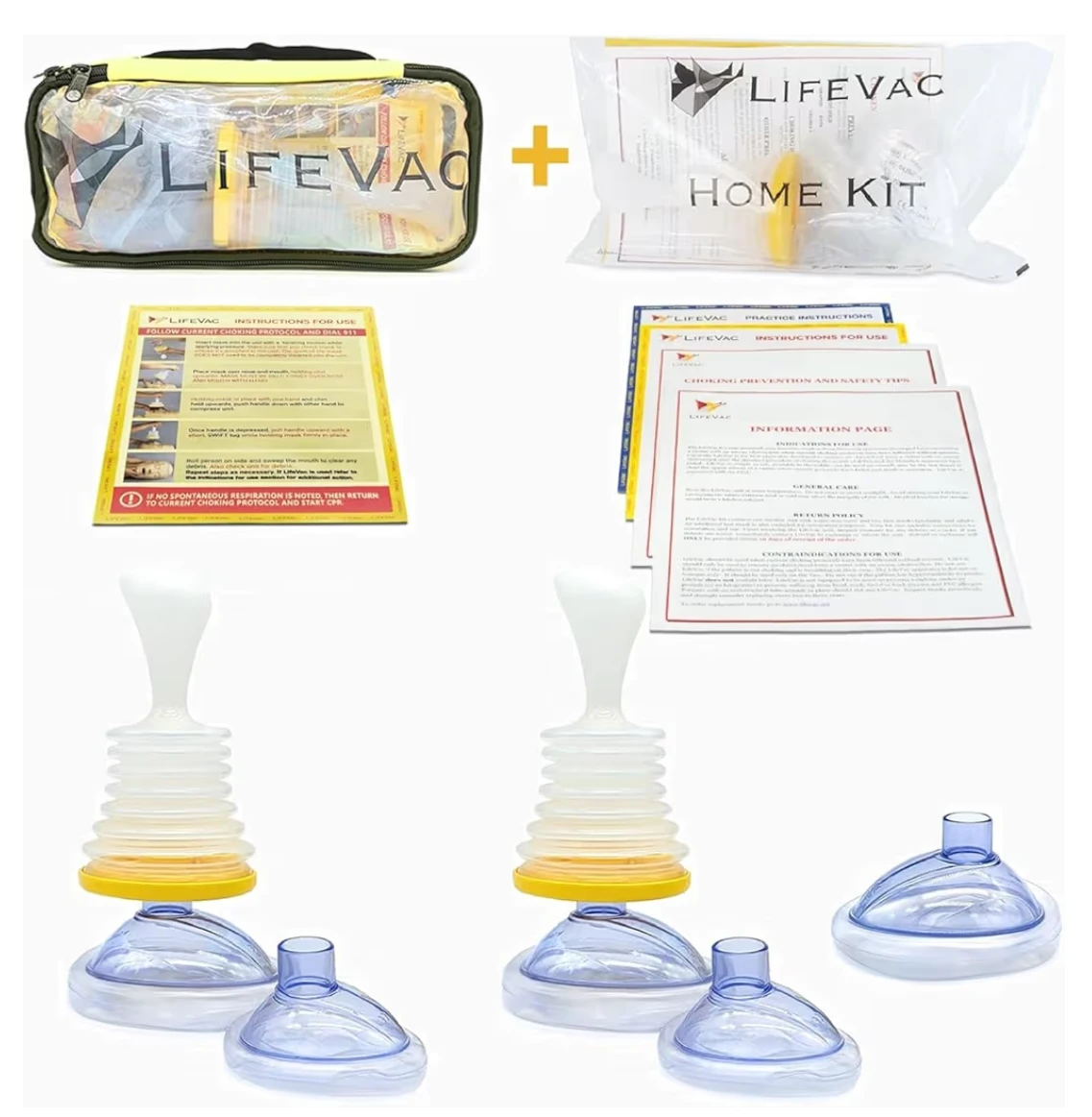 LIFE-VAC Home Kit+Travel Kit Choking Rescue Device