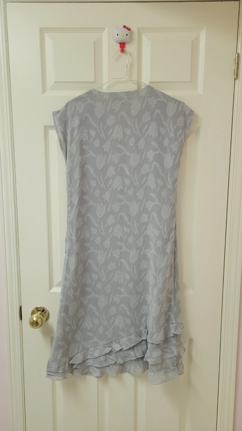Petite Grey Floral Print Dress - photo 2