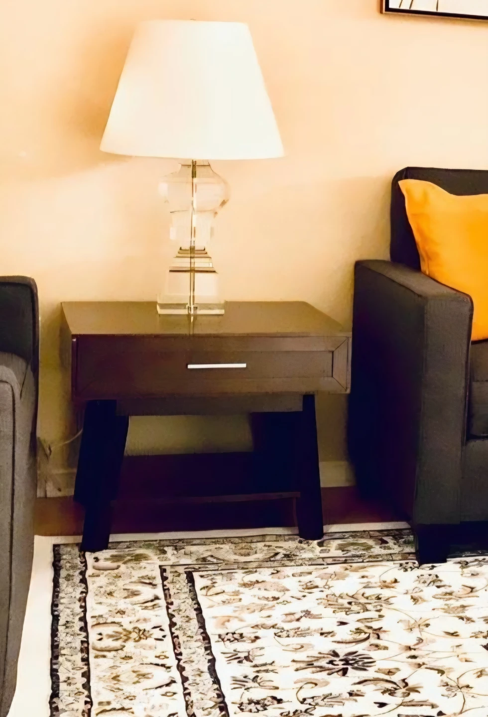FREE - 2 Dark Brown End Table with Drawer