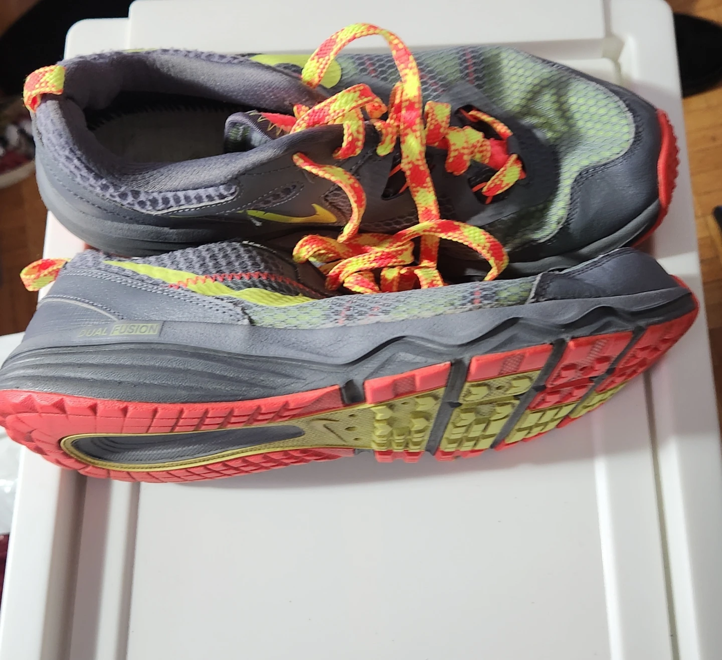 Nike Dual Fusion Men's Running Shoes Grey/Lime - photo 3
