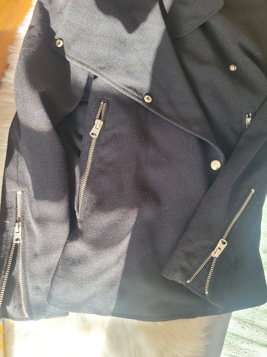 Wilfred Black Asymmetrical Zipper Jacket - XXS - photo 3