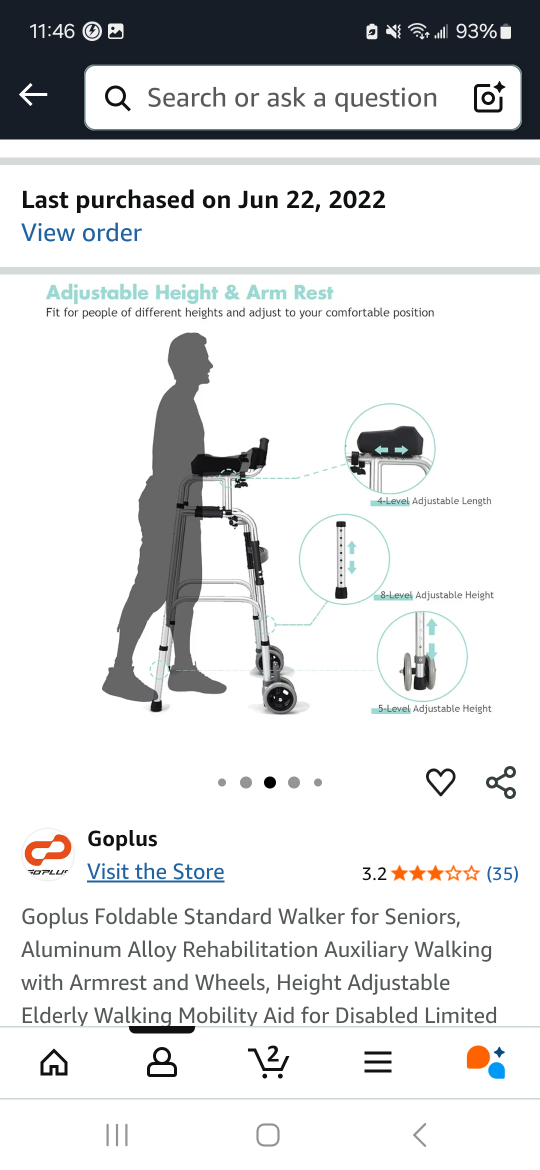 Foldable Aluminum Walker - photo 3