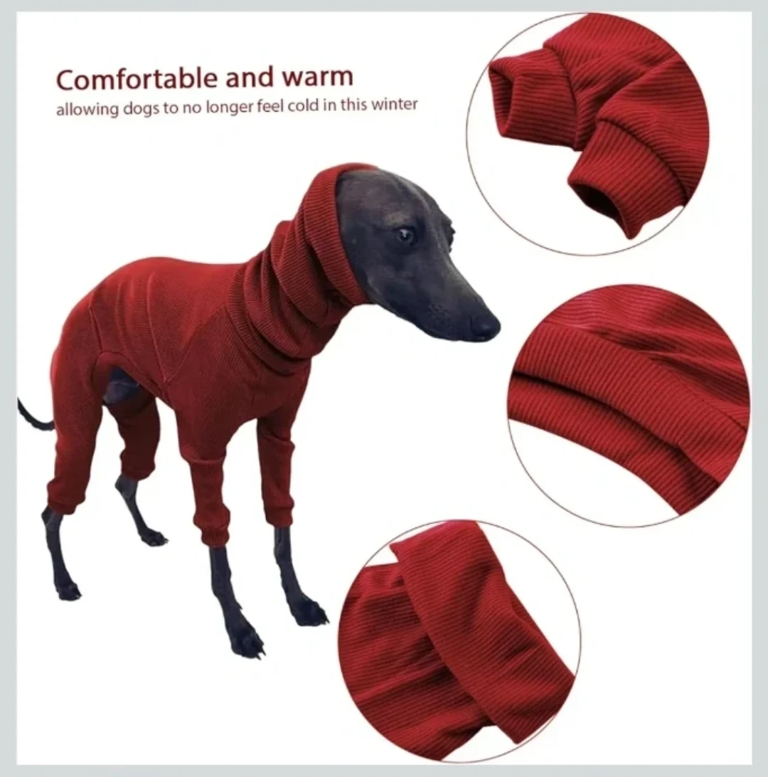 Cozy Dog Jumpsuit Onesie Red Size Medium