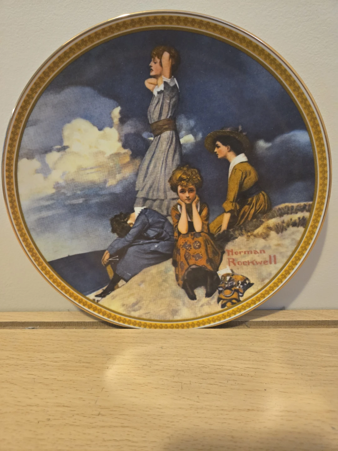 Norman Rockwell "Waiting on the Shore" Collector Plate