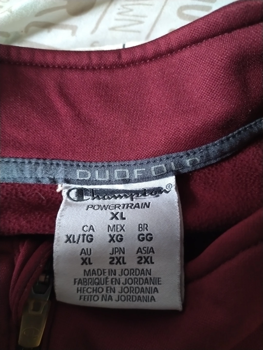 Champion Powertrain Full Zip Jacket XL Burgundy - photo 3
