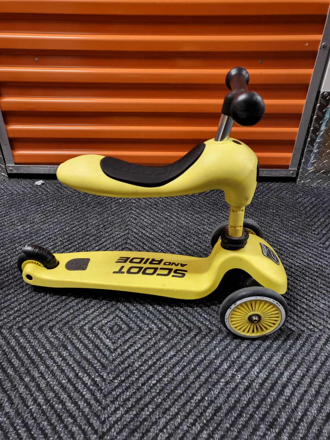 Scoot and Ride Yellow 2-in-1 Scooter and Balance Bike