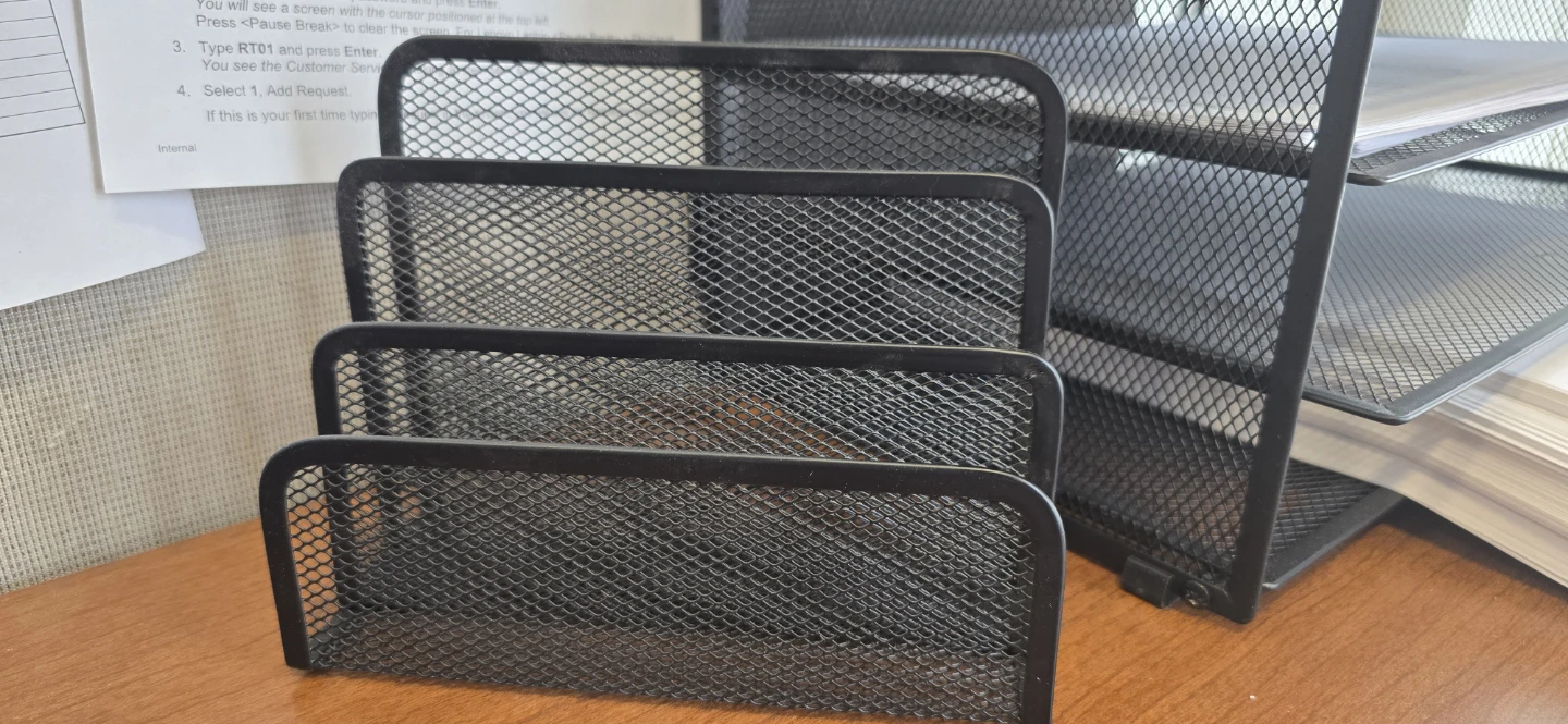 Black Mesh Desk Organizer 3-Tier Tray