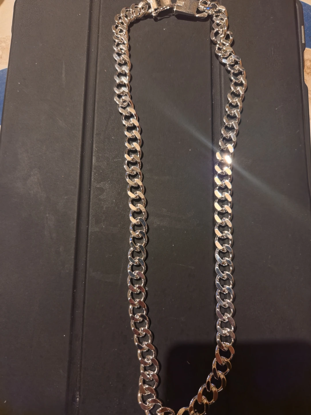 Silver Plated Curb Chain Necklace