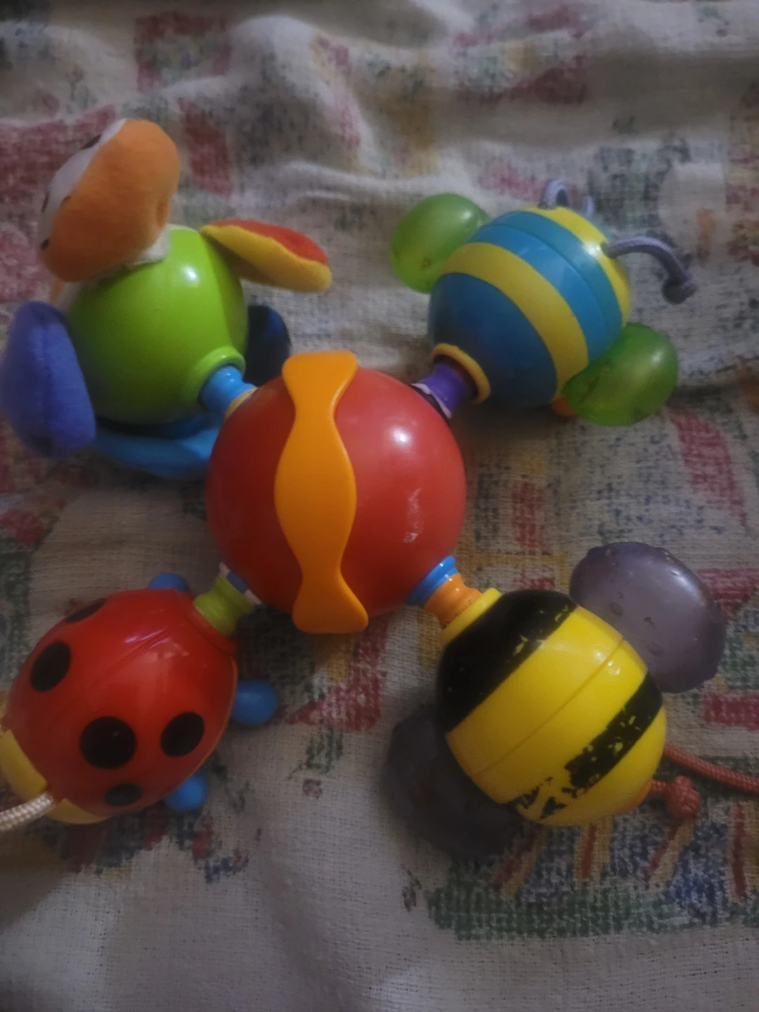 Nuby Twisty Bugz teether toy.