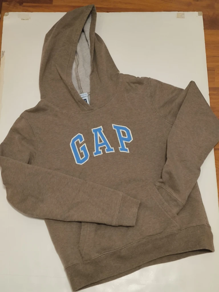 GAP Brown Hoodie Blue Logo