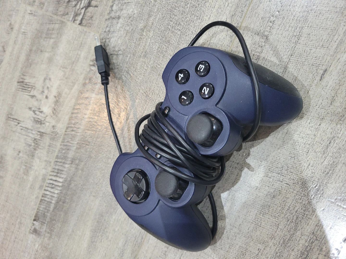 2x Dark Blue USB Game Controller - photo 3