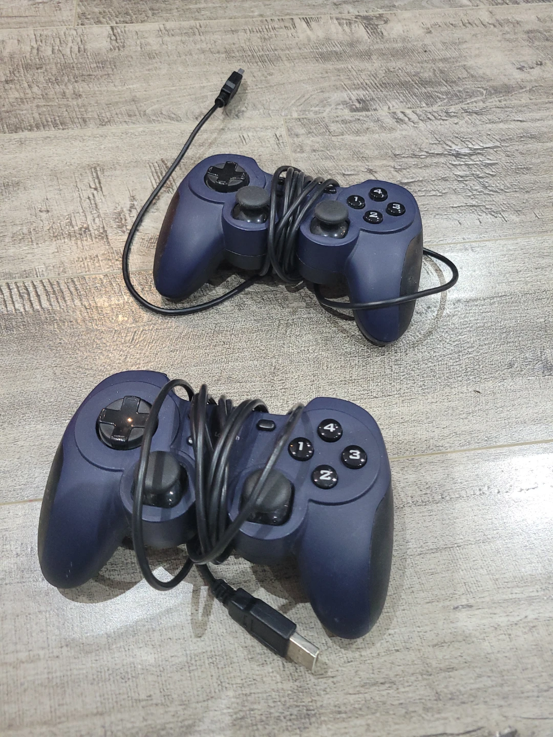 2x Dark Blue USB Game Controller - photo 5