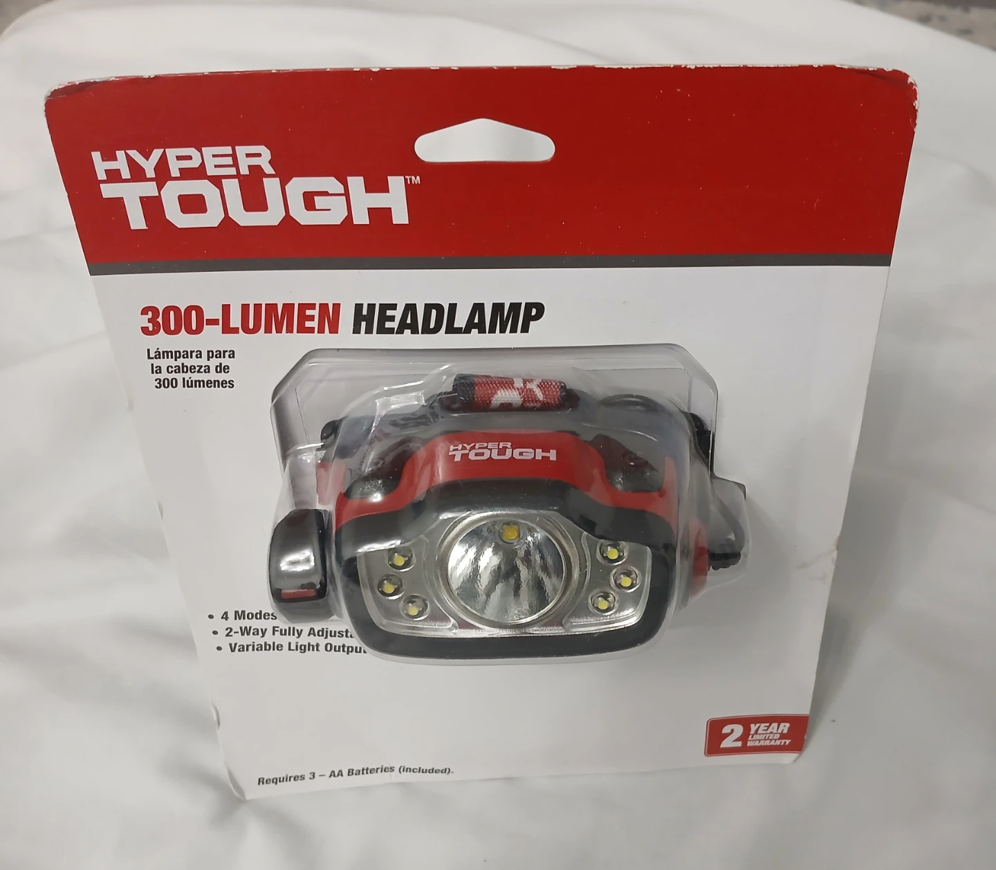 Hyper Tough 300-Lumen Headlamp For Camping,  Biking