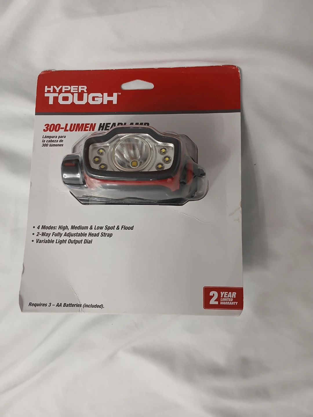 Hyper Tough 300-Lumen Headlamp For Camping,  Biking - photo 3