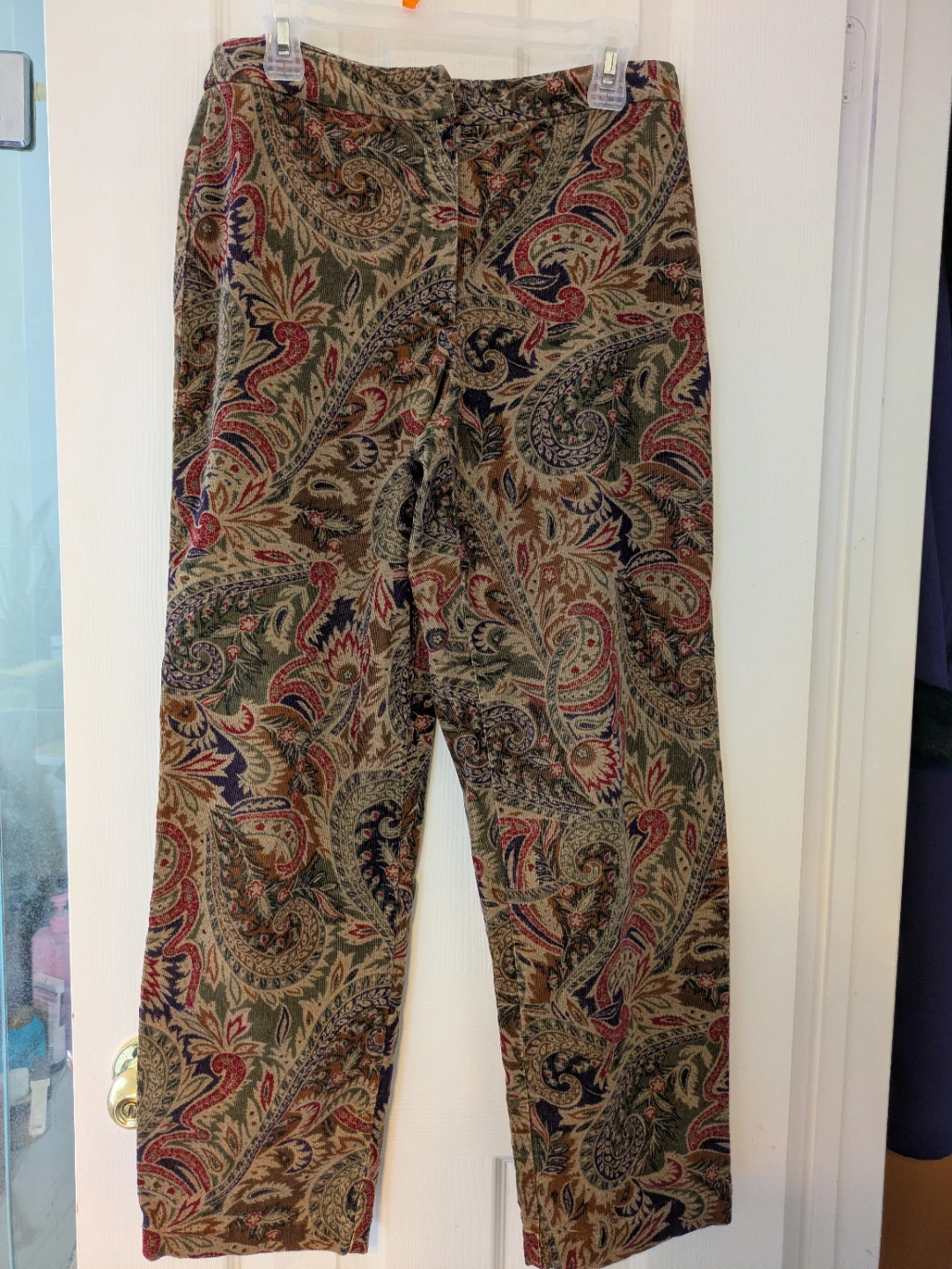 Talbots Women's Size 8 Paisley Corduroy Pants