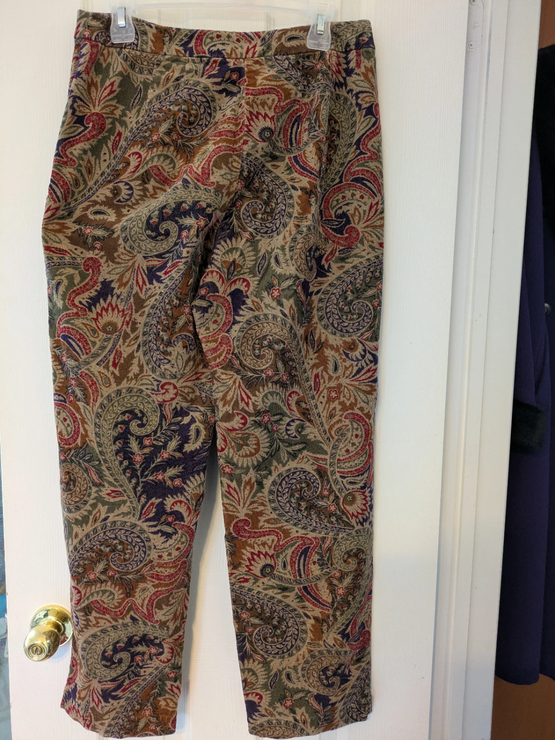 Talbots Women's Size 8 Paisley Corduroy Pants - photo 3