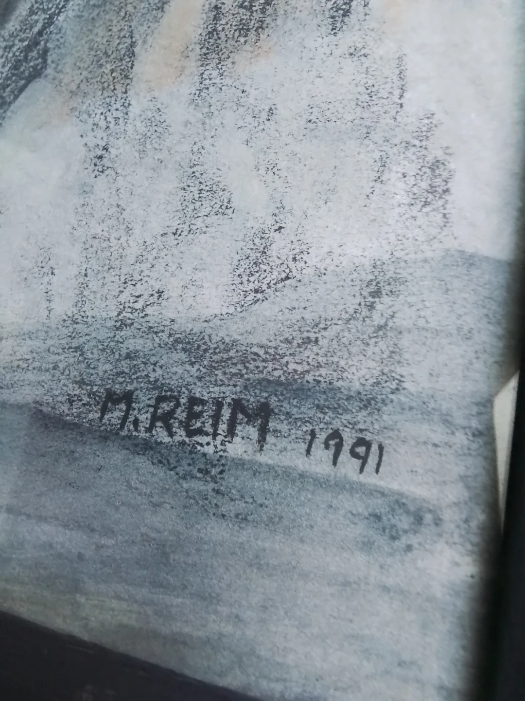 "Tomorrow"Artist Signed Marian Reim 1991 Monoprint On Rice Paper - photo 3