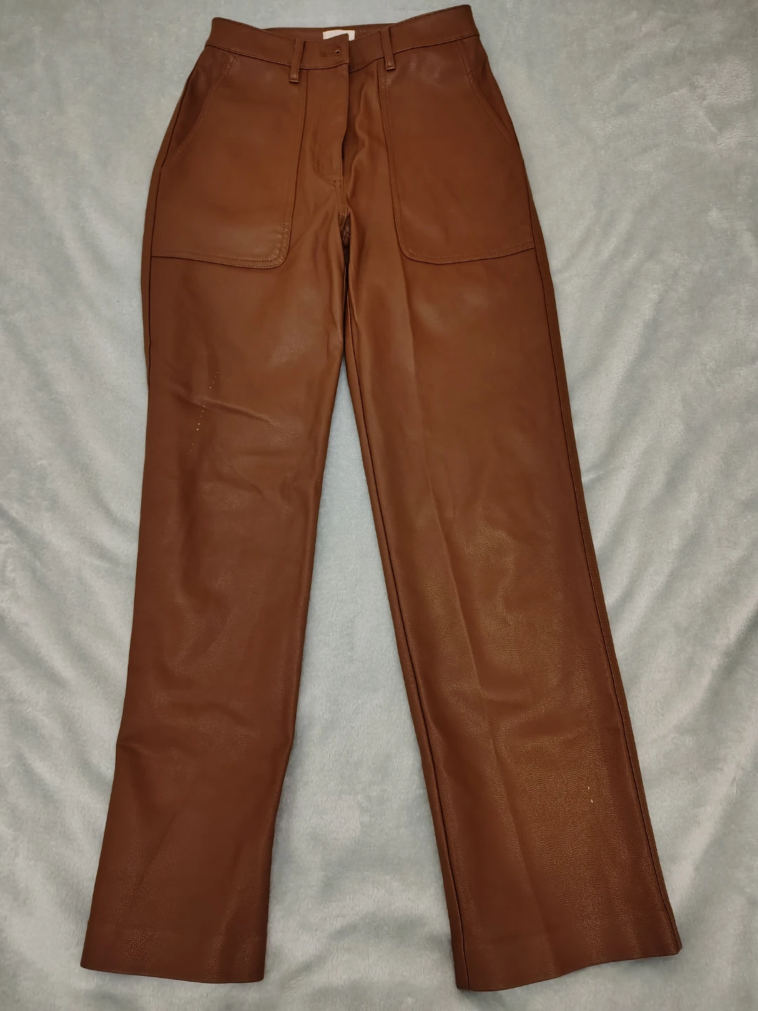 Wilfred Free Brown Faux Leather Melina Pants - Size 2