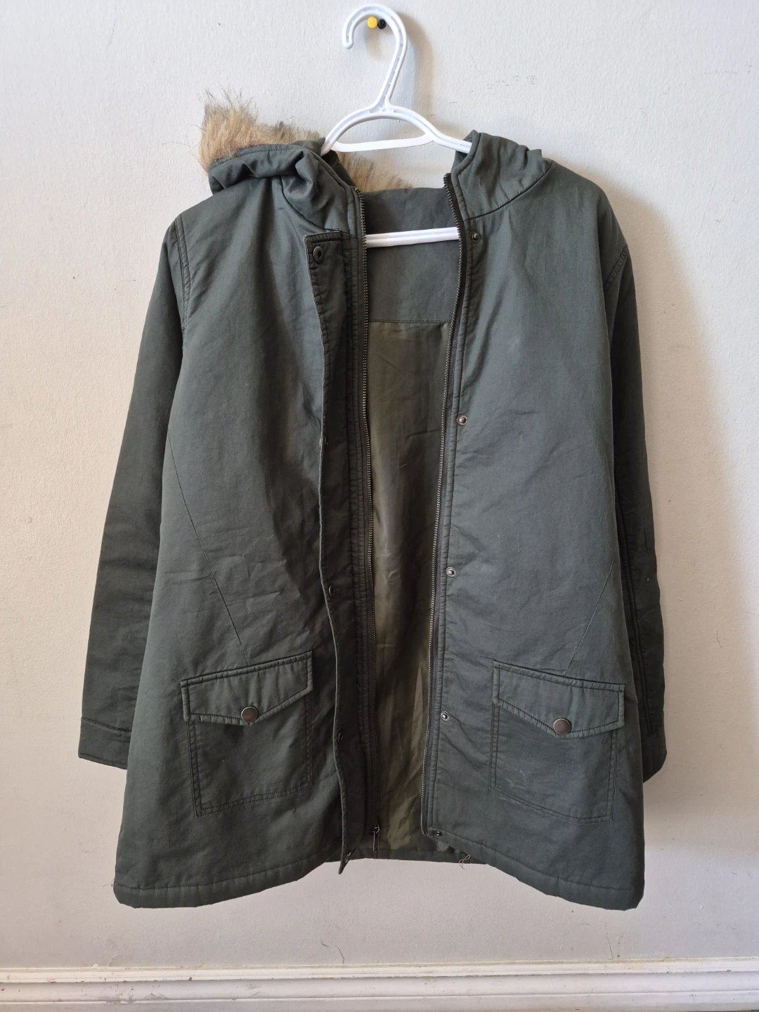 Dressberry Green Hooded Parka Jacket - XL