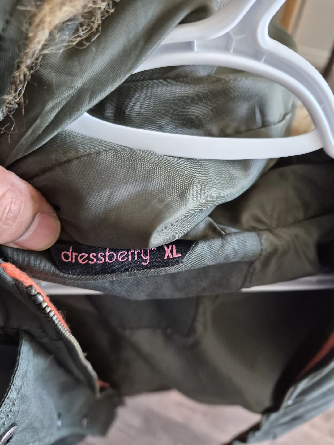 Dressberry Green Hooded Parka Jacket - XL - photo 3