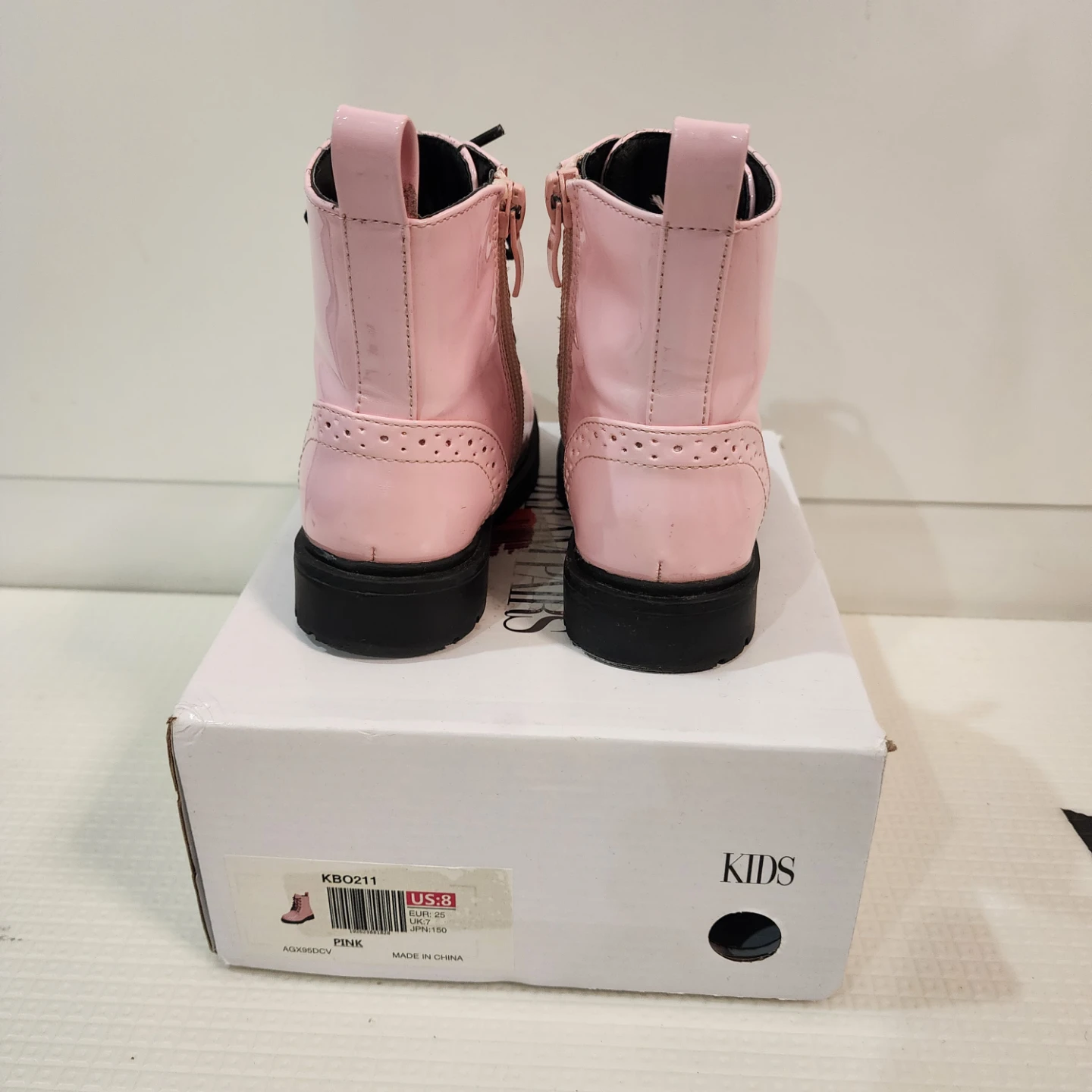 Toddler Girls Pink patent Boots Size 8c - photo 2