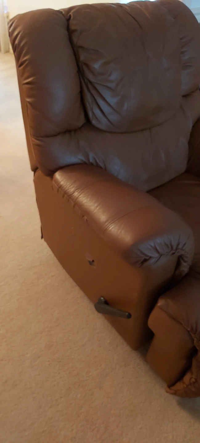 Brown Leather Recliner Chair - photo 2
