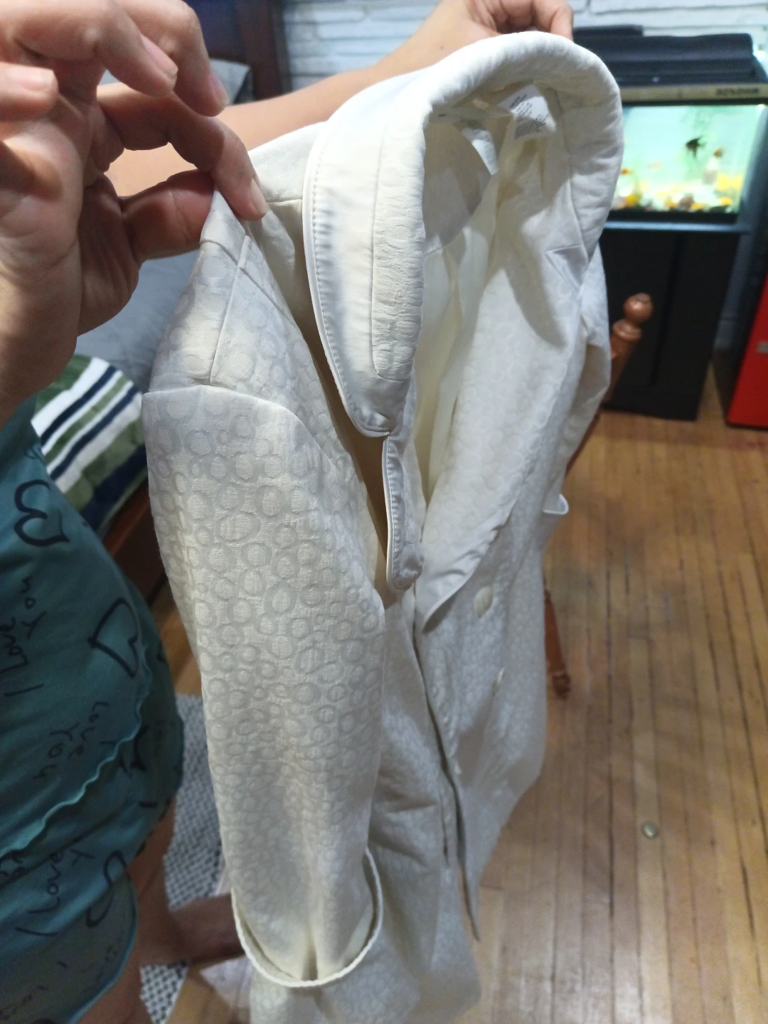 Nicole Benisti White Textured Blazer - Size S - photo 3