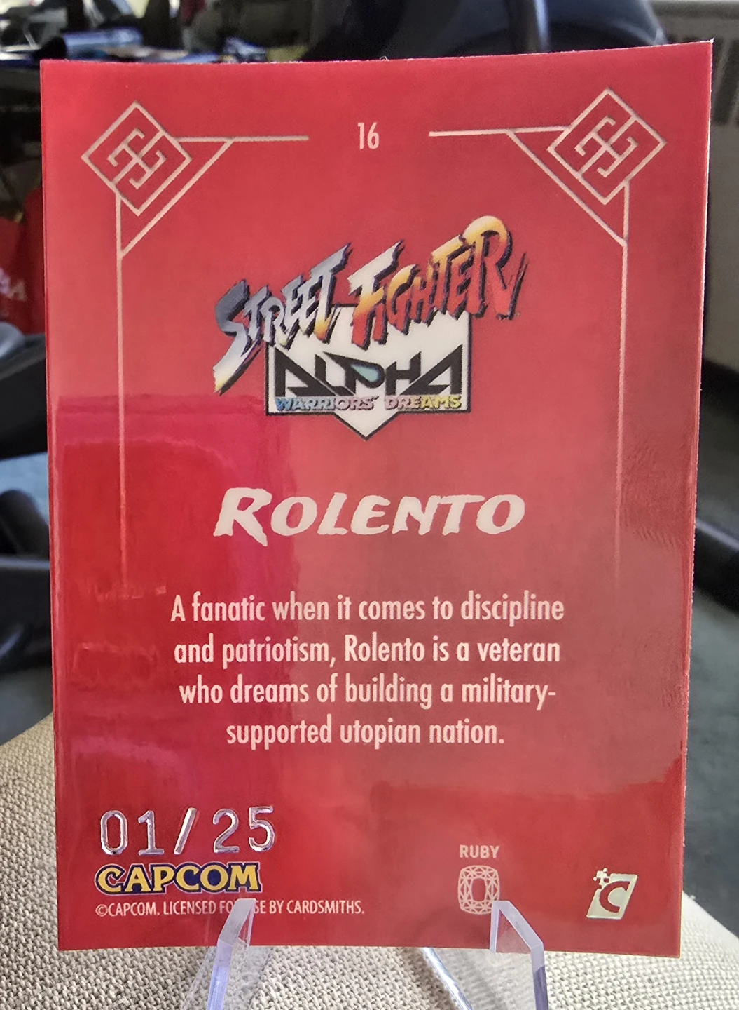 Street Fighter Alpha Rolento Card ALPHA RUBY 1/25 - photo 2