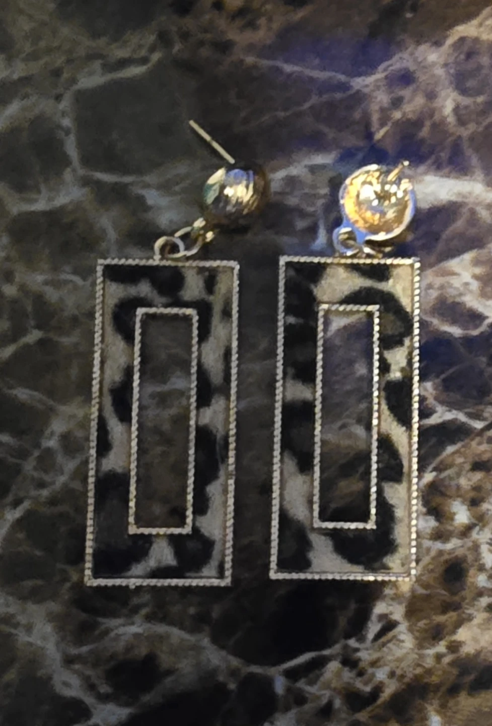 Leopard Print Dangle costume Earrings for pierced ears