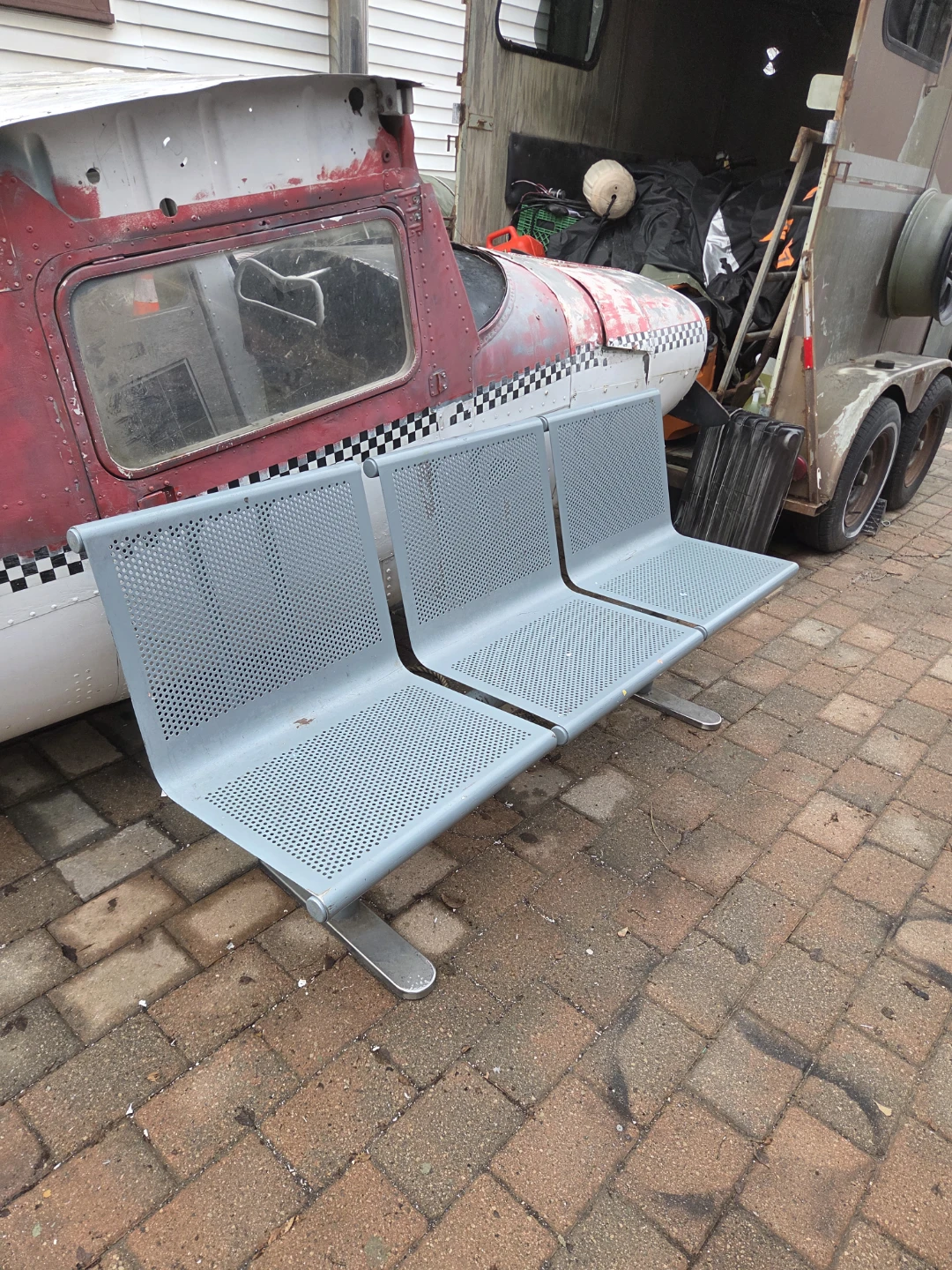 Grey 3-Seater Bench - photo 2
