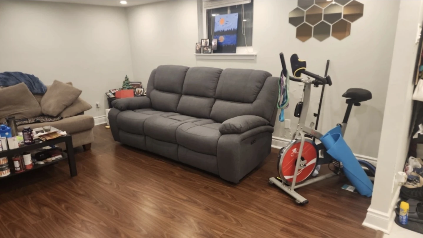 Grey dual recliner