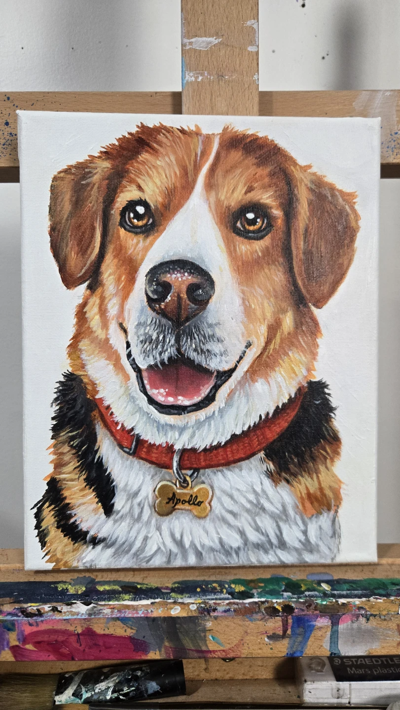 Custom Pet portrait painting - photo 3