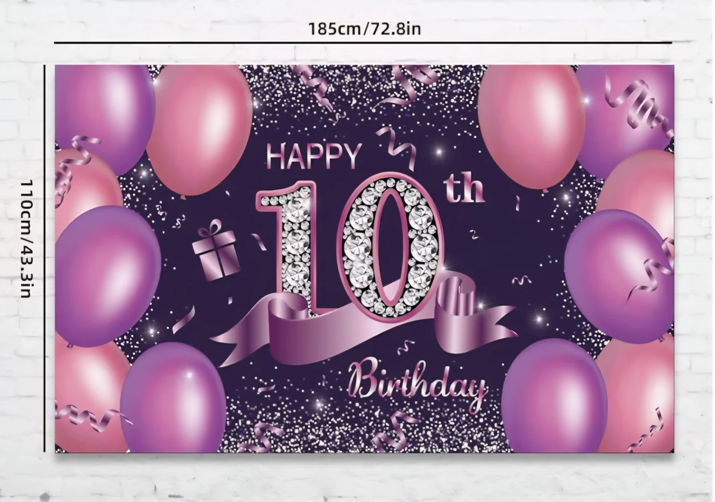 10th Birthday Backdrop Banner