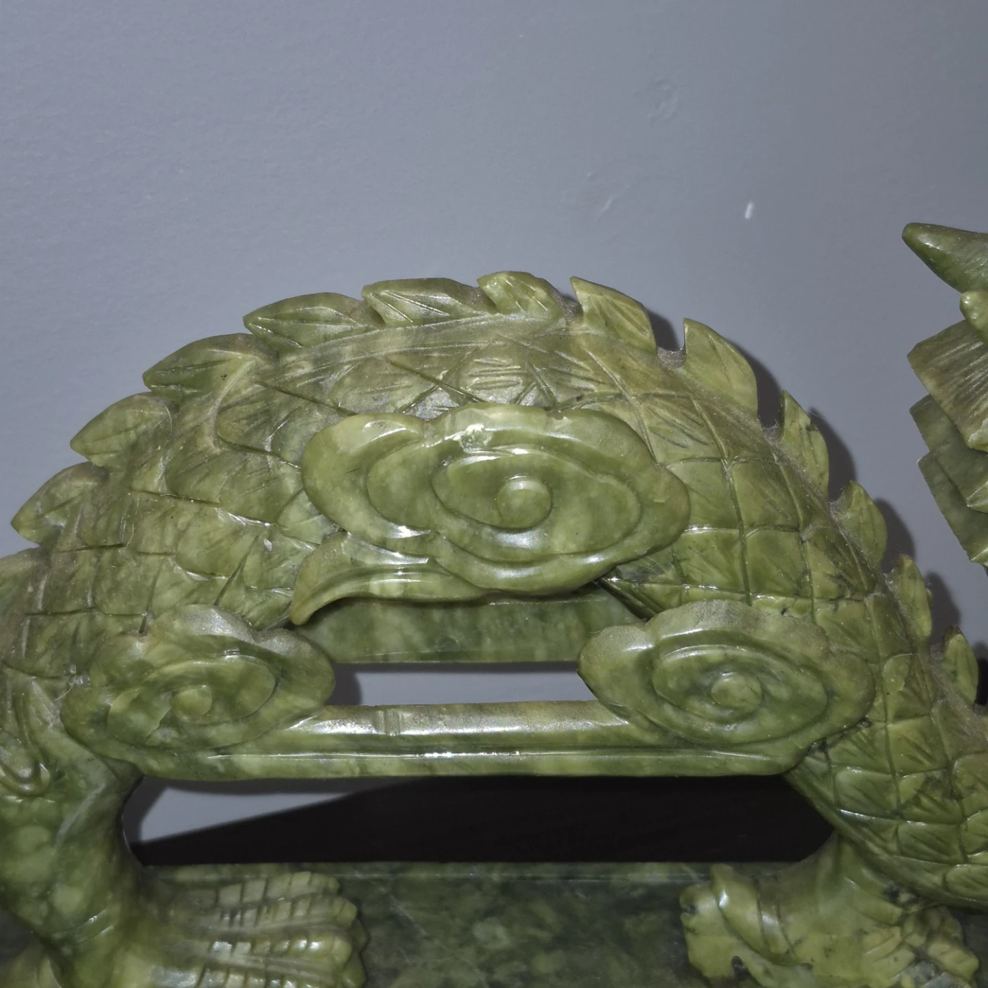 11.2 Lbs Mystical Green Stone Dragon Figurine - photo 3
