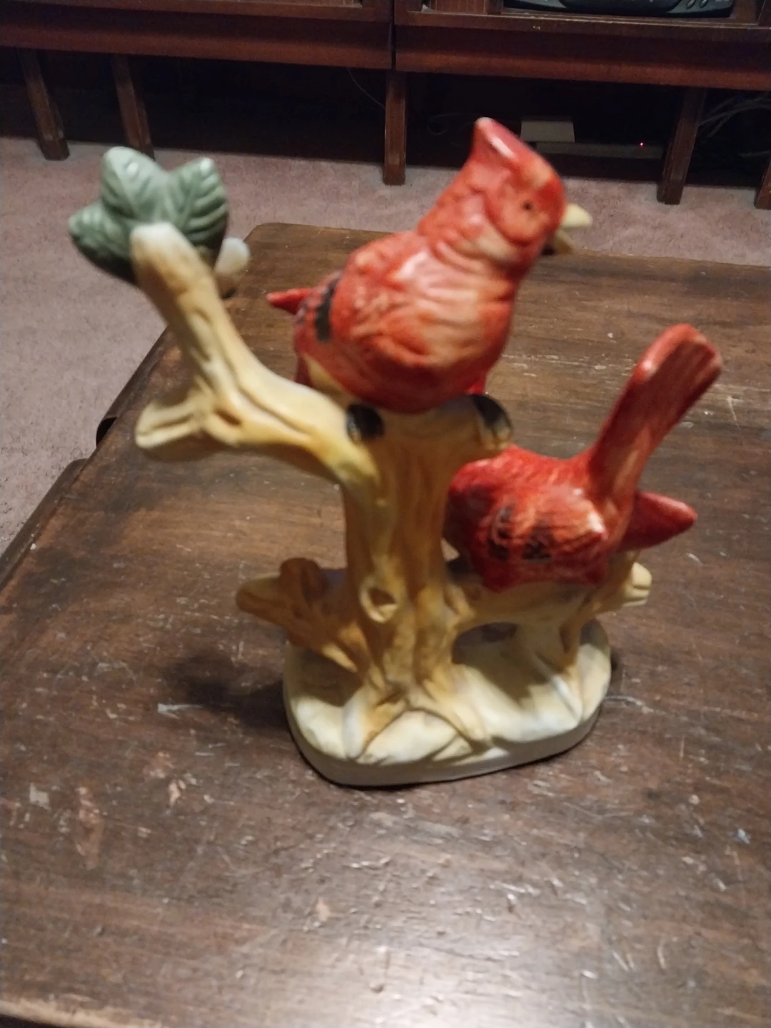 🥕Ceramic Cardinal Figurine on Branch🥕 - photo 3