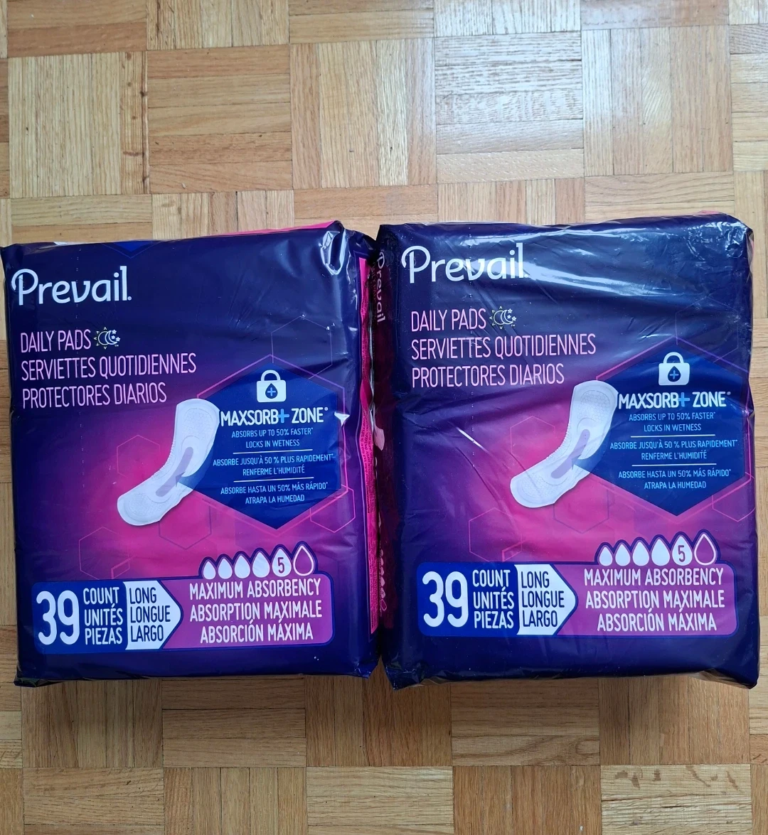Prevail Daily Pads - Maximum Absorbency, Long Length