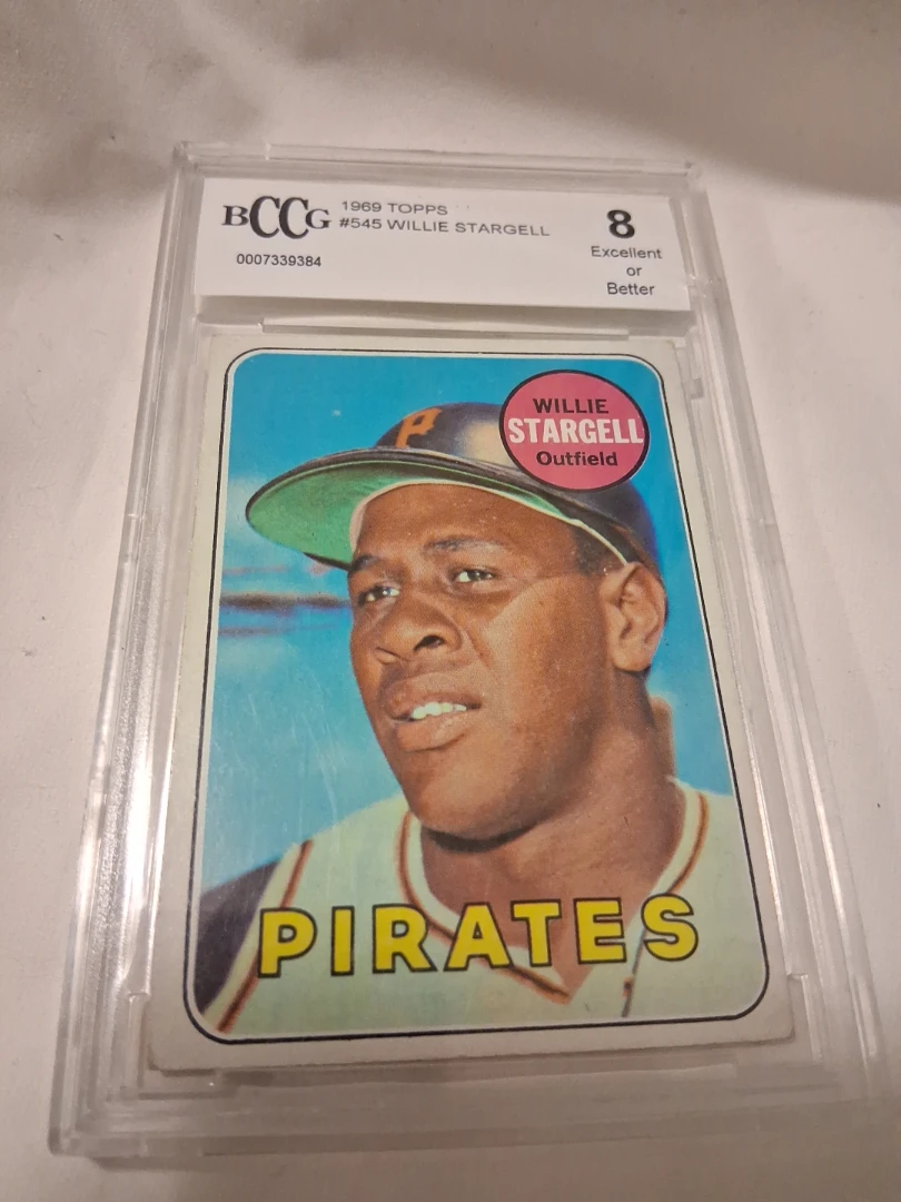 1969 Topps Willie Stargell #545 Baseball Card - Graded 8 - photo 3