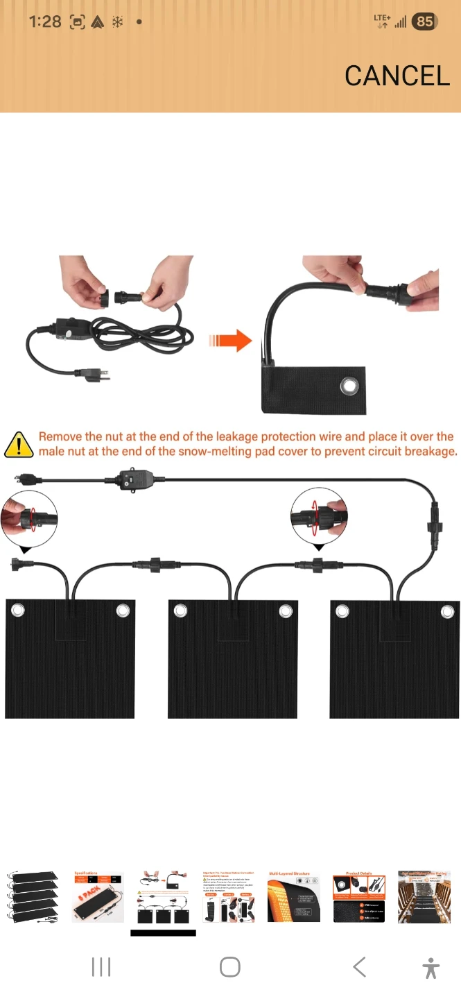 5 Pack Heated Snow Melting Mats - 30in x 10in - photo 3